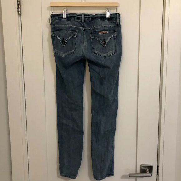 3/$25 ❥ Hudson Size 27 Skinny Mid-Rise Distressed Medium Mid Wash Blue Jeans - Picture 6 of 13